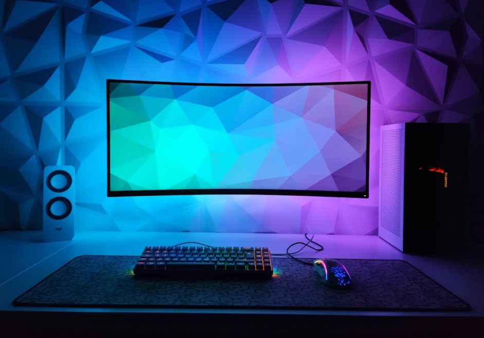 Competitive esports gaming setup and simulation calculations